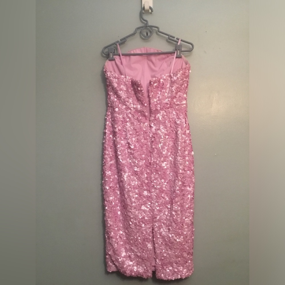 Dress the Population Pink Sequin Top with Label Detail - Picture 7 of 16